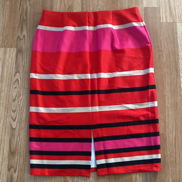 New York Clothing Co. Striped Pencil Skirt - Picture 2 of 3